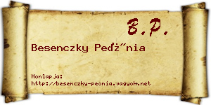 Besenczky Peónia névjegykártya